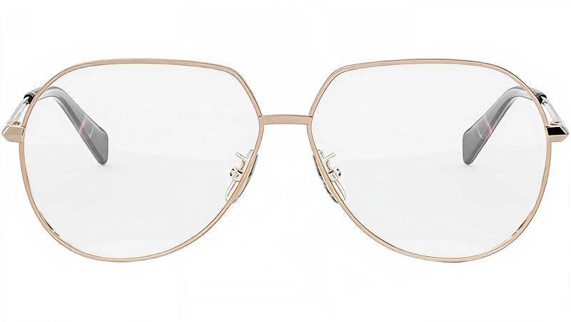 CELINE Metal Light Gold Pilot Eyeglasses