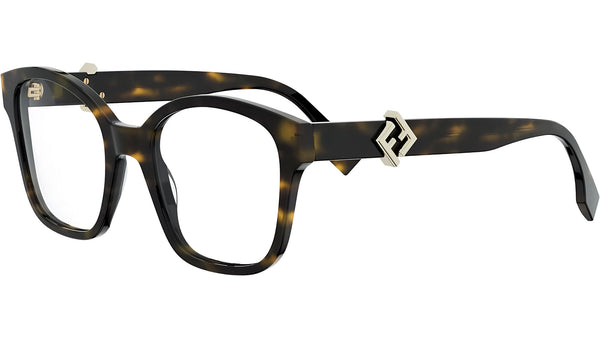 FF Diamonds Havana Square Eyeglasses