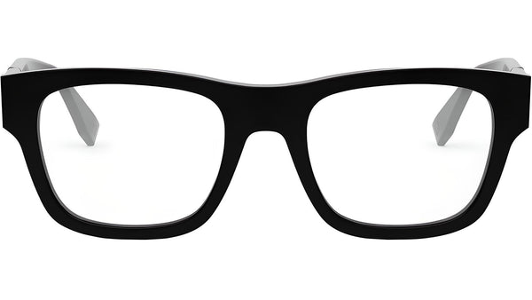 Fendi Diagonal Black Rectangular Eyeglasses