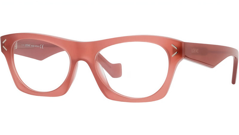 Thin Red Geometric Eyeglasses