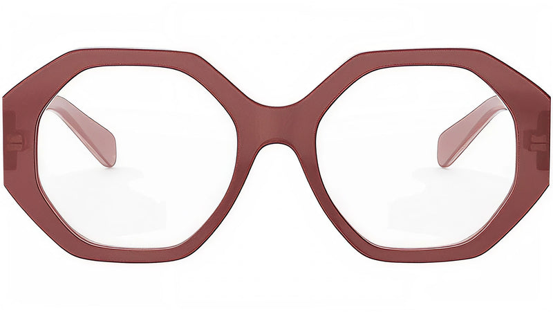 Triomphe Brown Geometric Eyeglasses