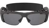 Dior3D S4U Matte Black Wrap Sunglasses
