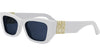 MissDior 1I Shiny White Squared Sunglasses