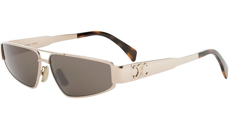 Metal Triomphe Gold Geometric Sunglasses