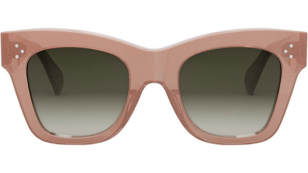 CELINE 3 Dots Milky Pink Glitter Cat Eye Sunglasses