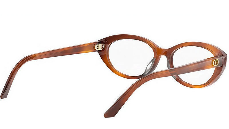 DiorGlowO B1I Brown Oval Eyeglasses