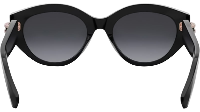 B.zero1 Shiny Black Oval Sunglasses