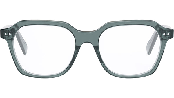 Thin 2 Dots Green Square Eyeglasses