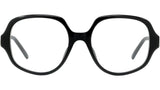 Curvy Black Geometric Eyeglasses