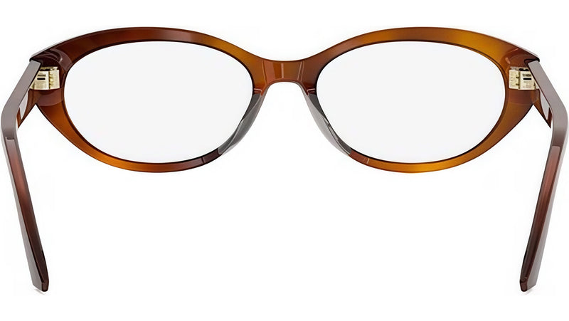 DiorGlowO B1I Brown Oval Eyeglasses
