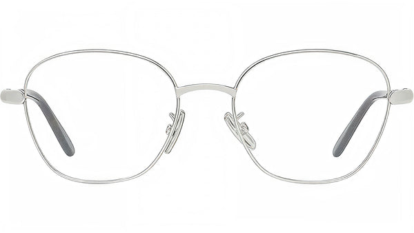 Slim Silver Geometric Eyeglasses