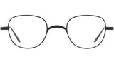 Titanium Matte Black Round Eyeglasses