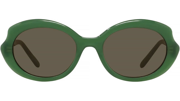 Slim Green Geometric Sunglasses