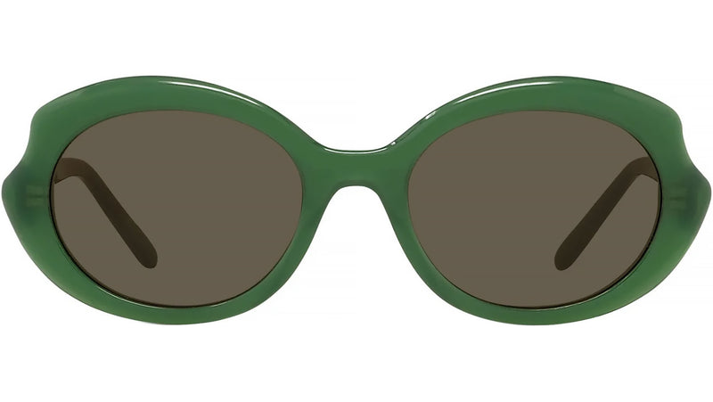 Slim Green Geometric Sunglasses