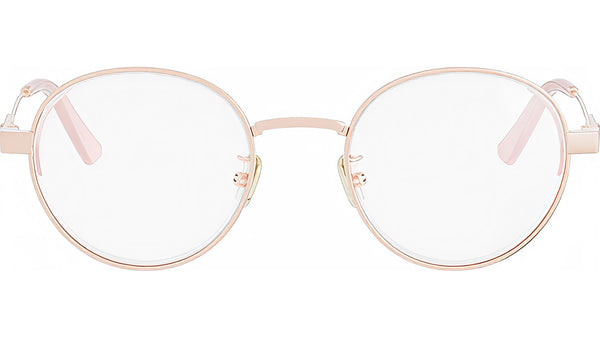 DiorCannageO R1U Rose Round Eyeglasses