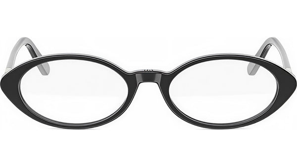 Mini CD O R8I Black Oval Eyeglasses
