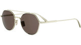 DiorBlackSuit R6U Gold Geometric Sunglasses