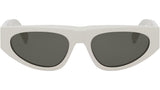 Monochroms White Geometric Sunglasses