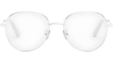 Mini CD O R3U  Silver Round Eyeglasses