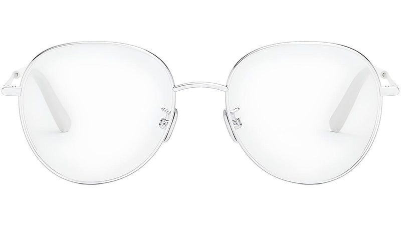 Mini CD O R3U  Silver Round Eyeglasses