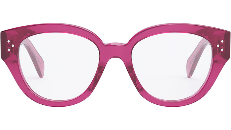 CELINE 3 Dots Cherry Round Eyeglasses