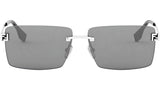 Fendi Sky Silver Rectangular Sunglasses