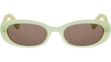 Dior Oblique B1I Green Oval Sunglasses