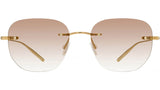 Tyrone Gold Square Sunglasses