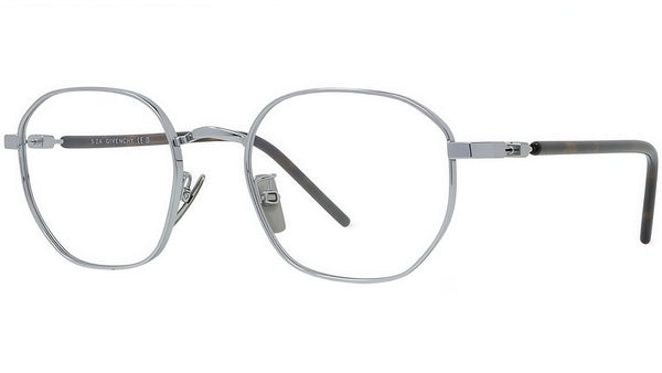 Titanium Silver Geometric Eyeglasses