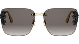 Dior Clover S2U Gold Square Sunglasses