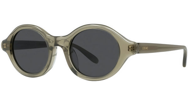 Slim Green Round Sunglasses