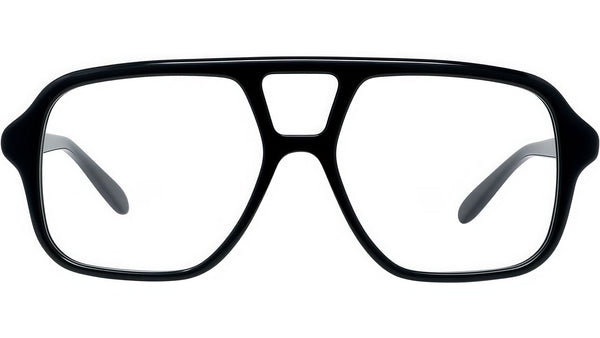 Slim Black Pilot Eyeglasses
