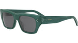 3 Dots HD Green Geometric Sunglasses