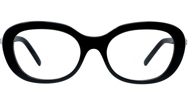 Pearl Black Oval Eyeglasses