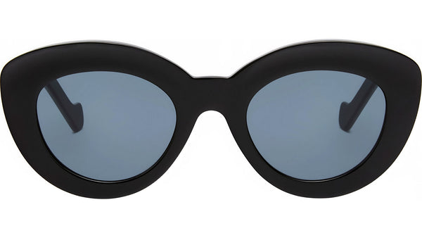 Slim Black Geometric Sunglasses