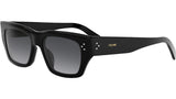3 Dots HD Black Geometric Sunglasses