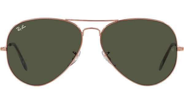 Aviator RB3025 920231 Rose Gold Green