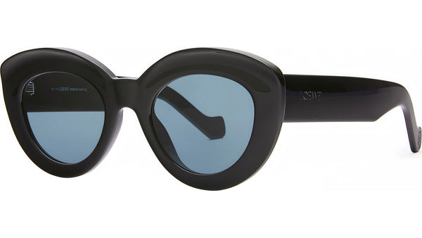 Slim Black Geometric Sunglasses