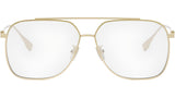 Baguette Yellow Pilot Eyeglasses