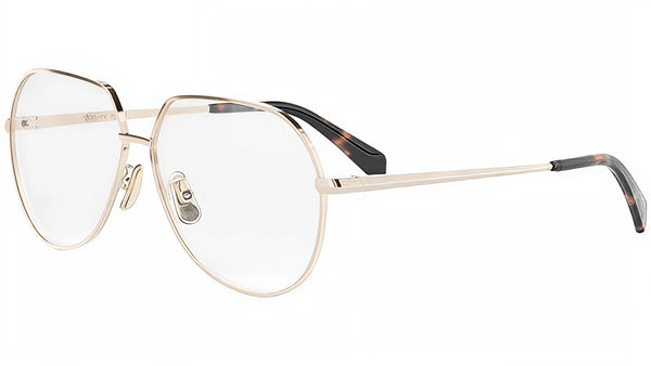 CELINE Metal Light Gold Pilot Eyeglasses