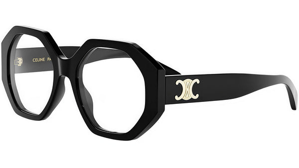 Triomphe Black Geometric Eyeglasses