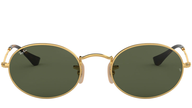 Oval Flat Lenses RB3547N 001 Gold Green