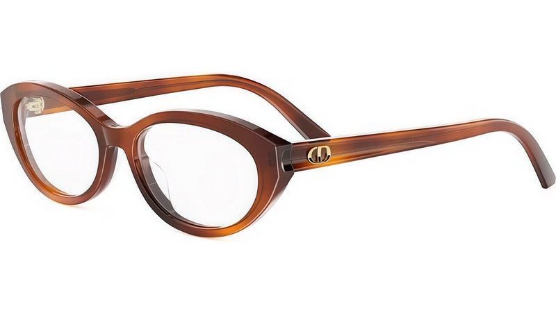 DiorGlowO B1I Brown Oval Eyeglasses