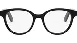 DiorMidnightO R1I Shiny Black Round Eyeglasses