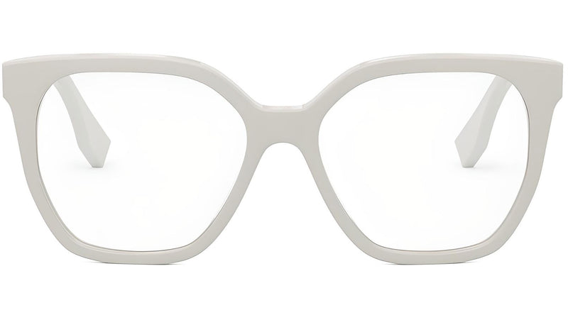 Lettering White Geometric Eyeglasses