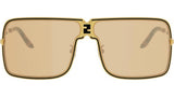 Fendiness Gold Mask Sunglasses