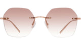 Rhonda Gold Geometric Sunglasses