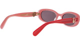 Dior Oblique B1I Red Oval Sunglasses