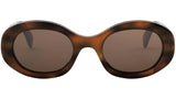 Triomphe Brown Oval Sunglasses
