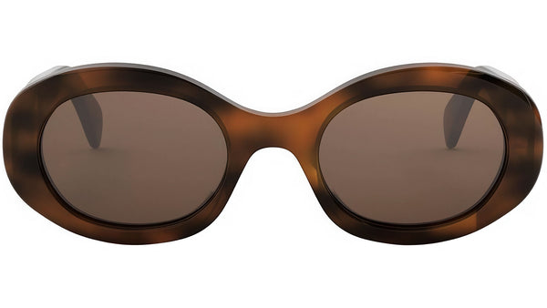 Triomphe Brown Oval Sunglasses